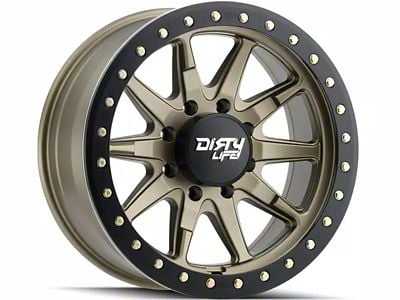 Dirty Life DT-2 Satin Gold 8-Lug Wheel; 17x9; -12mm Offset (19-24 RAM 2500)