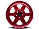 Dirty Life Compound Crimson Candy Red 8-Lug Wheel; 22x10; -12mm Offset (20-24 Sierra 2500 HD)
