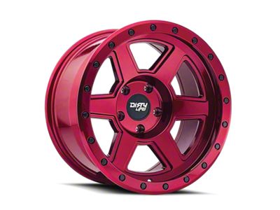 Dirty Life Compound Crimson Candy Red 8-Lug Wheel; 20x10; -12mm Offset (07-10 Sierra 3500 HD SRW)