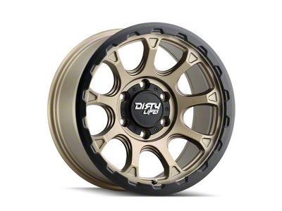 Dirty Life Drifter Matte Gold 6-Lug Wheel; 17x8.5; -6mm Offset (14-18 Silverado 1500)
