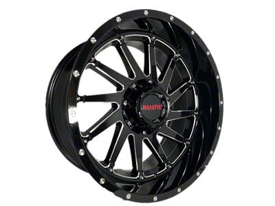 Disaster Offroad D01 Gloss Black Milled 6-Lug Wheel; 20x10; -12mm Offset (04-08 F-150)