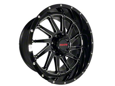 Disaster Offroad D01 Gloss Black Milled 6-Lug Wheel; 20x12; -44mm Offset (04-08 F-150)