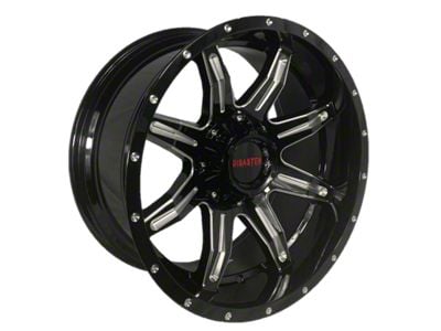 Disaster Offroad D02 Gloss Black Milled 6-Lug Wheel; 20x10; -12mm Offset (04-08 F-150)