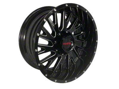 Disaster Offroad D03 Gloss Black Milled 6-Lug Wheel; 20x10; -12mm Offset (04-08 F-150)