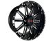 Disaster Offroad D04 Gloss Black Milled 6-Lug Wheel; 20x10; -12mm Offset (04-08 F-150)