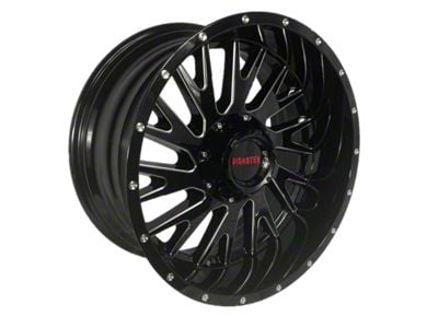 Disaster Offroad D03 Gloss Black Milled 6-Lug Wheel; 20x10; -12mm Offset (07-13 Sierra 1500)