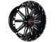 Disaster Offroad D04 Gloss Black Milled 6-Lug Wheel; 20x10; -12mm Offset (07-13 Sierra 1500)