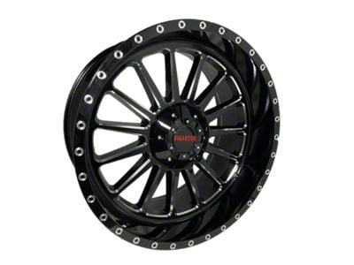 Disaster Offroad D96 Gloss Black Milled 6-Lug Wheel; 20x10; -12mm Offset (07-13 Sierra 1500)