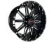 Disaster Offroad D04 Gloss Black Milled 6-Lug Wheel; 20x10; -12mm Offset (07-14 Yukon)