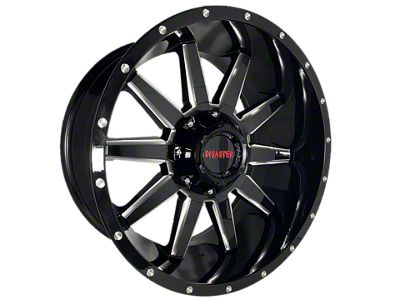 Disaster Offroad D04 Gloss Black Milled 6-Lug Wheel; 20x10; -12mm Offset (14-18 Sierra 1500)