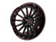 Disaster Offroad D96 Gloss Black with Candy Red Milled 6-Lug Wheel; 20x10; -12mm Offset (15-20 F-150)