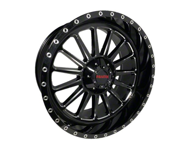 Disaster Offroad D96 Gloss Black Milled 6-Lug Wheel; 20x10; -12mm Offset (19-23 Ranger)