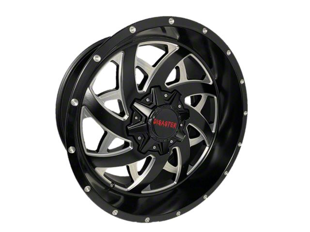 Disaster Offroad D94 Gloss Black Milled 6-Lug Wheel; 20x10; -12mm Offset (21-24 Tahoe)