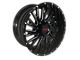 Disaster Offroad D03 Gloss Black Milled 6-Lug Wheel; 20x10; -12mm Offset (21-24 Yukon)