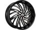 DNK Street 701 Gloss Black Machined Face 6-Lug Wheel; 24x10; 30mm Offset (04-08 F-150)