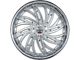 DNK Street 701 Brushed Face Silver with Stainless Lip 6-Lug Wheel; 24x10; 30mm Offset (07-13 Sierra 1500)