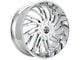 DNK Street 701 Chrome 6-Lug Wheel; 24x10; 30mm Offset (07-13 Sierra 1500)