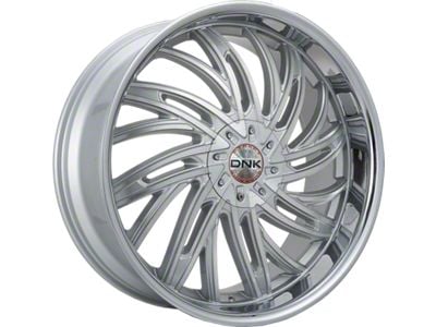 DNK Street 701 Brushed Face Silver with Stainless Lip 6-Lug Wheel; 24x10; 30mm Offset (07-13 Silverado 1500)