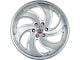 DNK Street 702 Brushed Face Silver Milled with Stainless Lip 6-Lug Wheel; 24x10 6-Lug Wheel; 25mm Offset (07-14 Yukon)