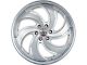 DNK Street 702 Brushed Face Silver Milled with Stainless Lip 6-Lug Wheel; 24x10 6-Lug Wheel; 25mm Offset (14-18 Sierra 1500)