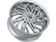 DNK Street 701 Brushed Face Silver with Stainless Lip 6-Lug Wheel; 24x10; 30mm Offset (14-18 Silverado 1500)