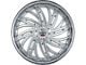 DNK Street 701 Brushed Face Silver with Stainless Lip 6-Lug Wheel; 24x10; 30mm Offset (14-18 Silverado 1500)