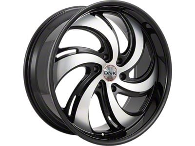 DNK Street 702 Gloss Black Machined Face 6-Lug Wheel; 24x10; 25mm Offset (14-18 Silverado 1500)