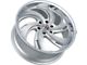 DNK Street 702 Brushed Face Silver Milled with Stainless Lip 6-Lug Wheel; 24x10 6-Lug Wheel; 25mm Offset (15-20 Tahoe)