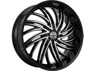 DNK Street 701 Gloss Black Machined Face 6-Lug Wheel; 24x10; 30mm Offset (15-20 Yukon)