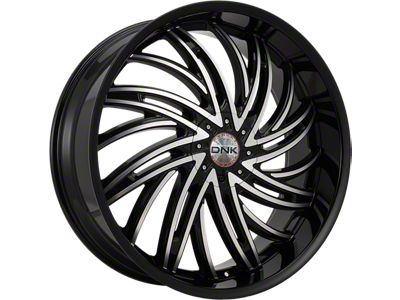 DNK Street 701 Gloss Black Machined Face 6-Lug Wheel; 24x10; 30mm Offset (99-06 Sierra 1500)