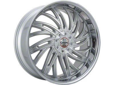 DNK Street 701 Brushed Face Silver with Stainless Lip 6-Lug Wheel; 24x10; 30mm Offset (99-06 Silverado 1500)