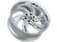 DNK Street 702 Brushed Face Silver Milled with Stainless Lip 6-Lug Wheel; 22x9.5; 25mm Offset (99-06 Silverado 1500)