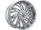 DNK Street 701 Brushed Face Silver with Stainless Lip 6-Lug Wheel; 24x10; 30mm Offset (19-24 RAM 1500)