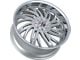 DNK Street 701 Brushed Face Silver with Stainless Lip 6-Lug Wheel; 24x10; 30mm Offset (19-24 Silverado 1500)