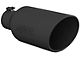 MBRP Angled Cut Rolled End Exhaust Tip; 7-Inch; Black (Fits 4-Inch Tailpipe)