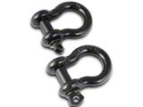 Rugged Ridge 7/8-Inch D-Ring Shackles; Black