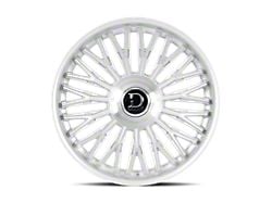 Dolce Luxury Lusso Glossy Silver Brush Face Stainless Lip 6-Lug Wheel; 24x10; 25mm Offset (07-14 Yukon)