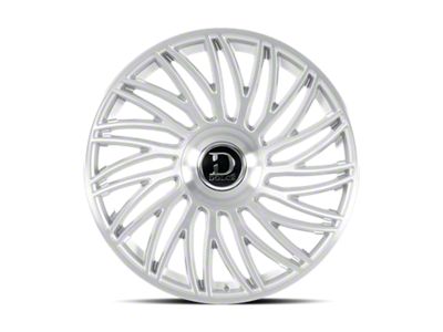 Dolce Luxury Sesto Glossy Silver Brush Face 6-Lug Wheel; 24x10; 25mm Offset (15-20 Tahoe)