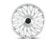 Dolce Luxury Sesto Glossy Silver Brush Face 6-Lug Wheel; 24x10; 25mm Offset (15-20 Tahoe)