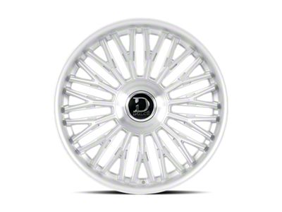 Dolce Luxury Lusso Glossy Silver Brush Face Stainless Lip 6-Lug Wheel; 22x9.5; 30mm Offset (23-24 Canyon)