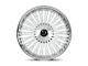 Dolce Luxury Razzo Glossy Silver Brush Face Stainless Lip 6-Lug Wheel; 22x9.5; 35mm Offset (23-24 Canyon)