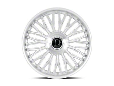 Dolce Luxury Lusso Glossy Silver Brush Face Stainless Lip 6-Lug Wheel; 24x10; 35mm Offset (23-24 Colorado)