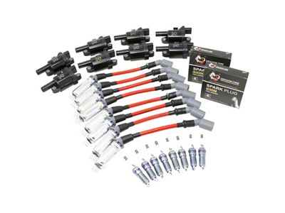 Dragon Fire Performance Ignition Tune Up Kit; Black (14-18 V8 Sierra 1500 w/ Square Coils)