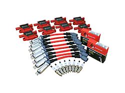 Dragon Fire Performance Ignition Tune Up Kit; Red (07-13 V8 Sierra 1500 w/ Square Coils)