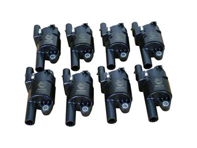 Dragon Fire Performance Ignition Coil Packs; Black (07-13 V8 Silverado 1500 w/ Round Coils)