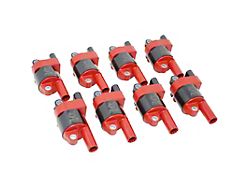 Dragon Fire Performance Ignition Coil Packs; Red (07-13 V8 Silverado 1500 w/ Round Coils)