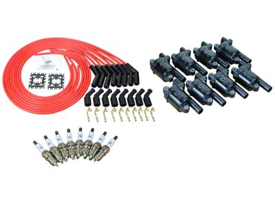 Dragon Fire Performance Ignition Tune Up Kit; Black (07-13 V8 Silverado 1500 w/ Square Coils)