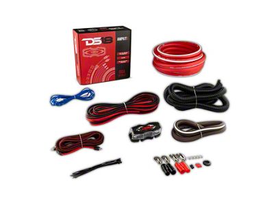 DS18 0-Gauge Amplifier Installation Kit; Red