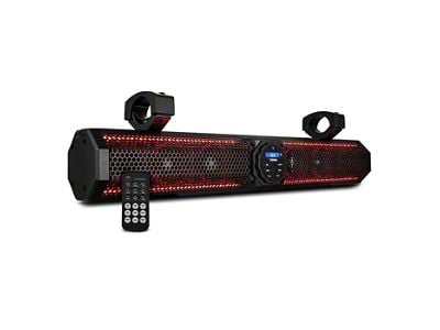 DS18 26-Inch Marine Amplified Soundbar with Bluetooth USB and RGB Lighting; 600 Watts (Universal; Some Adaptation May Be Required)