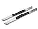 Barricade 4-Inch Flat Oval Running Boards; Stainless Steel (15-25 F-150 Regular Cab)